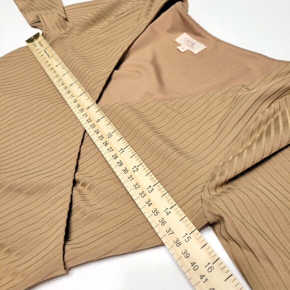 Camila Coelho Womens Faux Wrap Crop Top Size S Long Sleeve Bratcore Coquette - Picture 7 of 12